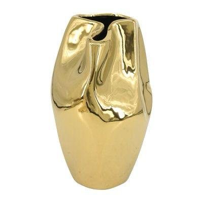 Luxury Glossy Gold Decorative Ceramic Vase