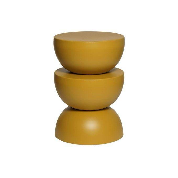 mustard yellow sweeek metal side table