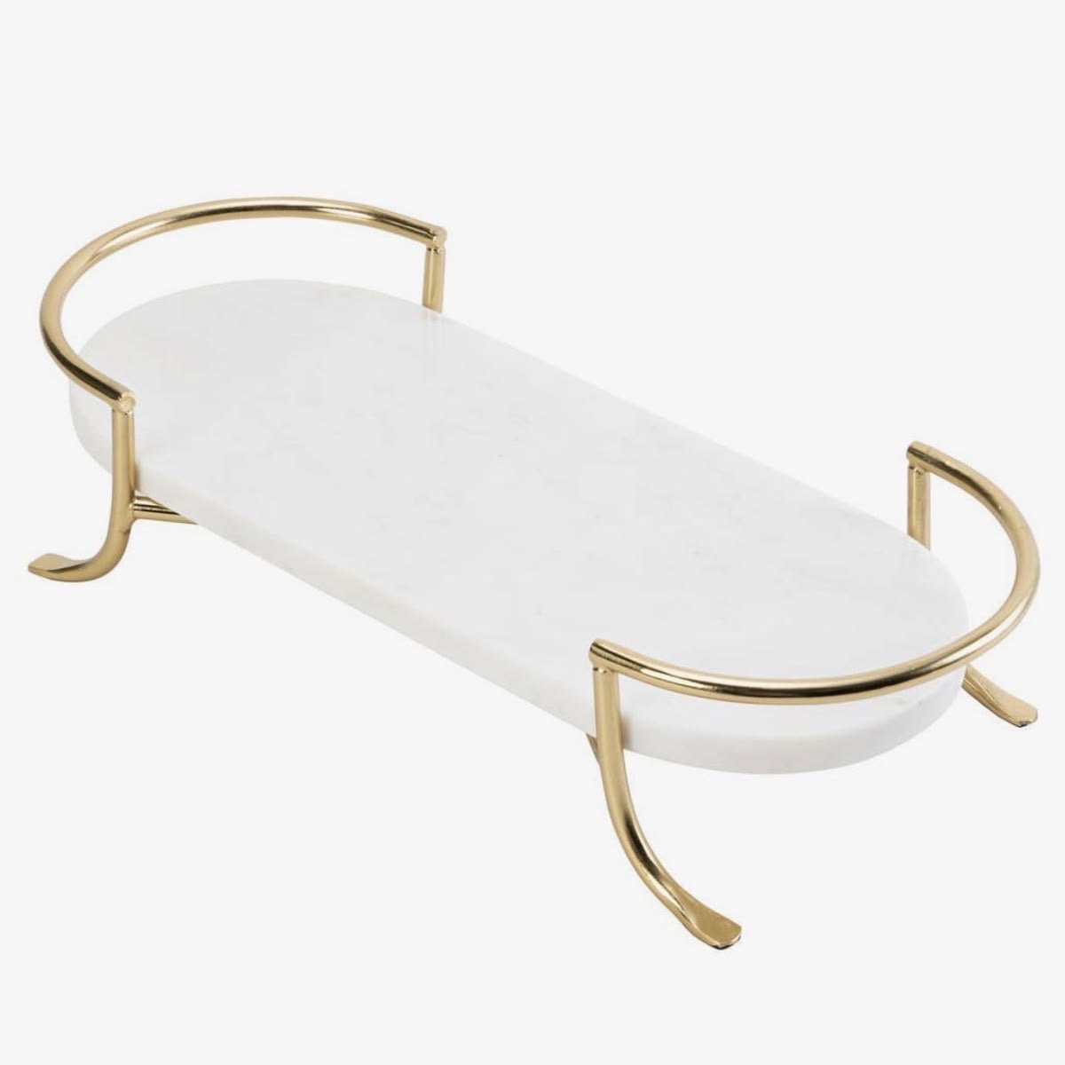 Woodilla white faux marble decorative tray